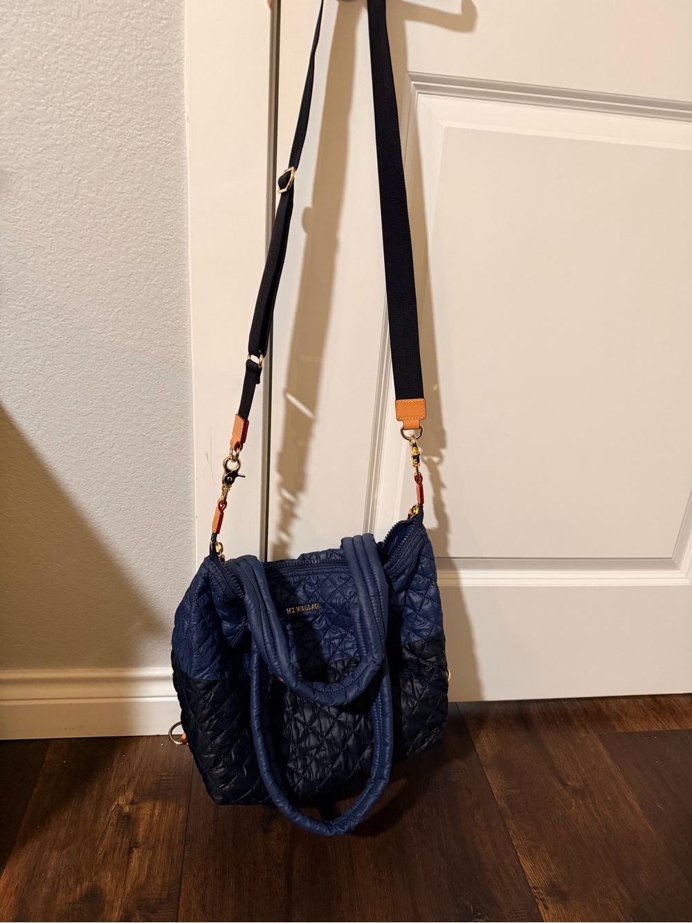 MZ Wallace Two-Tone Medium Sutton Navy + Black Shoulder Bag - Picture 2 of 4